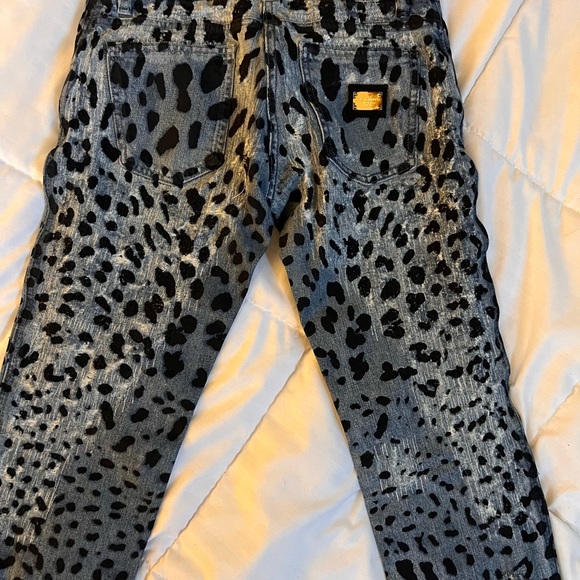Leopard Print sz 38 Euro Dolce & Gabbana Runway Jeans - Picture 5 of 11
